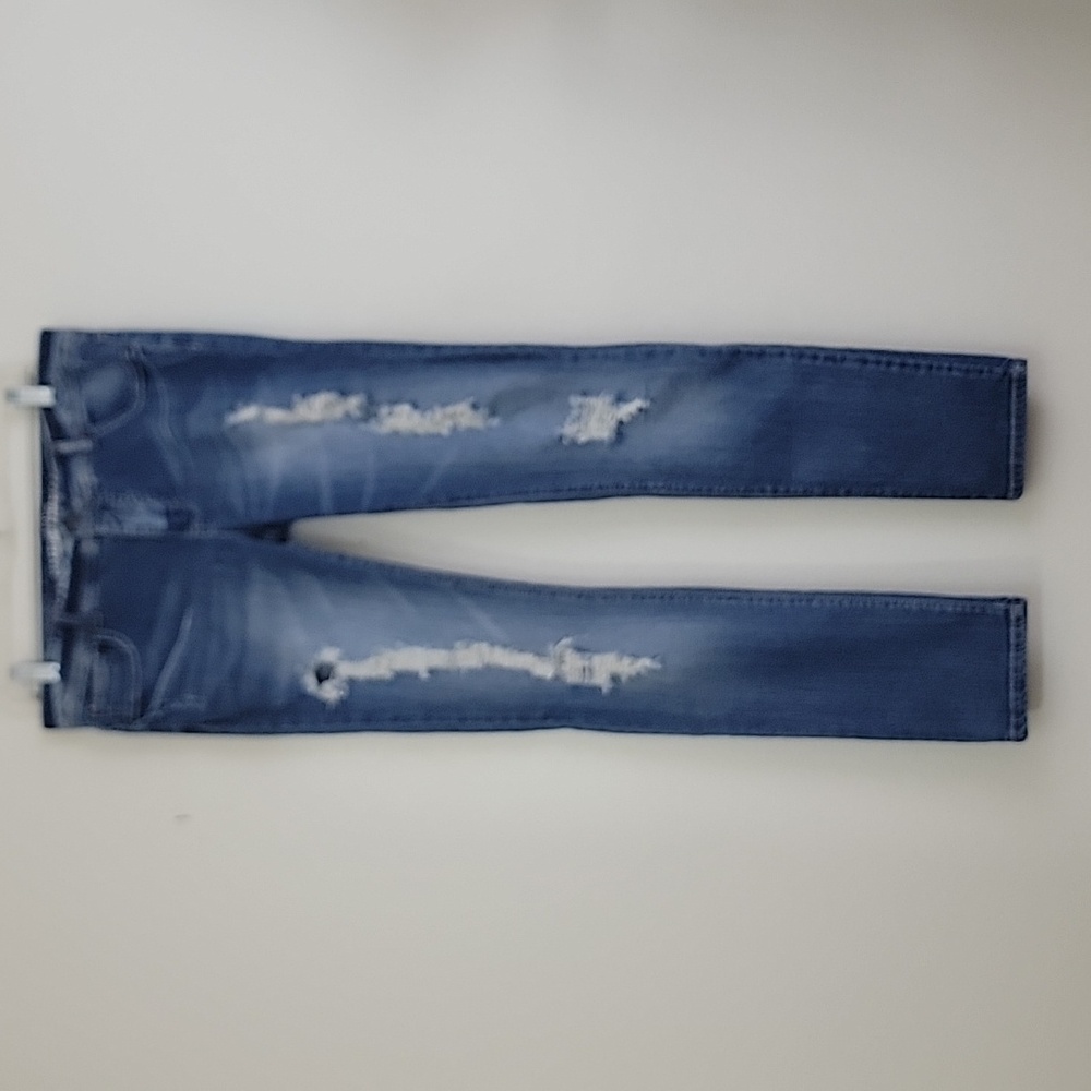 Mossimo Supply Co Blue Skinny Distressed Jeans 11